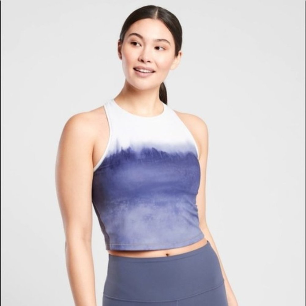 ATHLETA Shanti Watercolor Stripe Crop Tank Size M